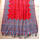 Zardi- Winter Shawl Large Warm Acrylic Wool Red ZSH134