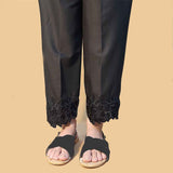 Zardi- Embroided Trouser - Cotton -  Black - ZT242