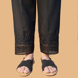 Zardi- Embroided Trouser - Cotton -  Black - ZT244