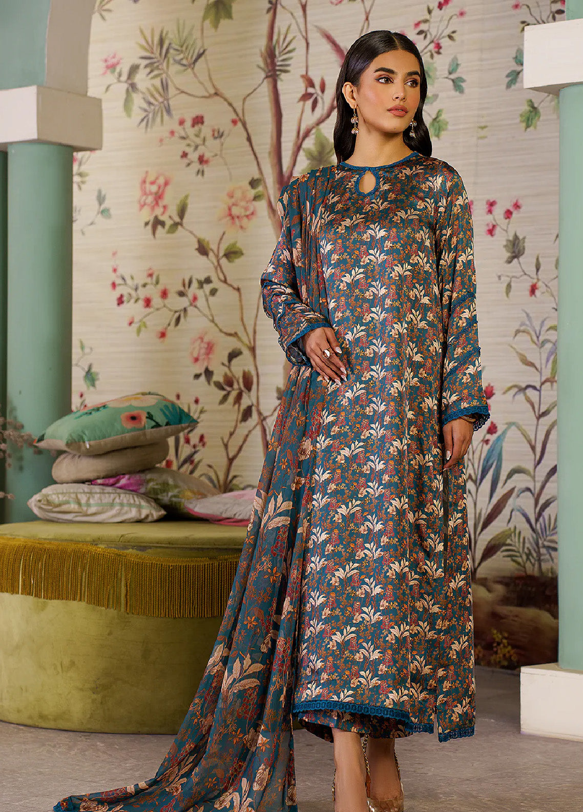 Zarif Women Unstitched Embroidered Net 3 Piece Suit ZR26UFC ZFG 07 HAZEL - Festive Collection main image 0