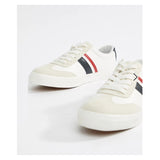 Asos- Retro Trainers in White with Navy and Red Stripe