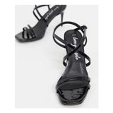 Asos Design- New Look cross strap patent stilettos black