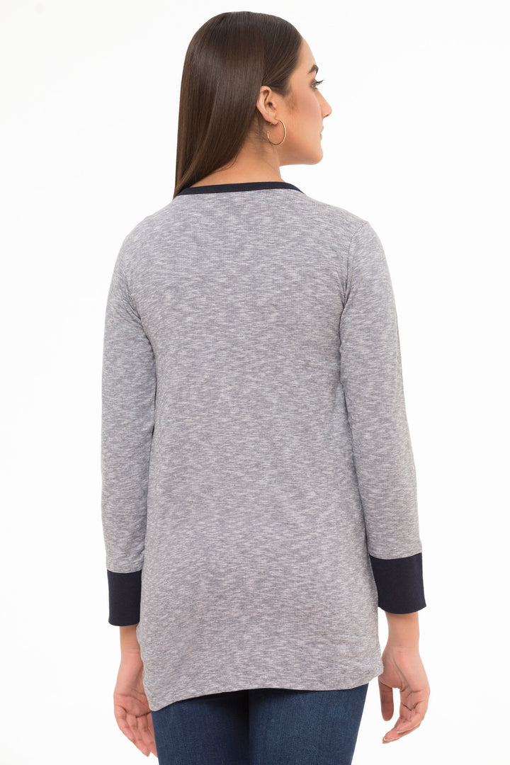 Sapphire Grey Top Cotton Slub