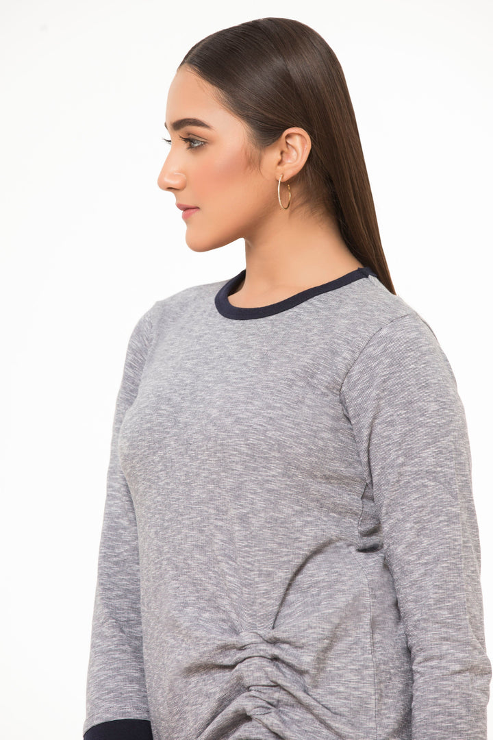 Sapphire Grey Top Cotton Slub