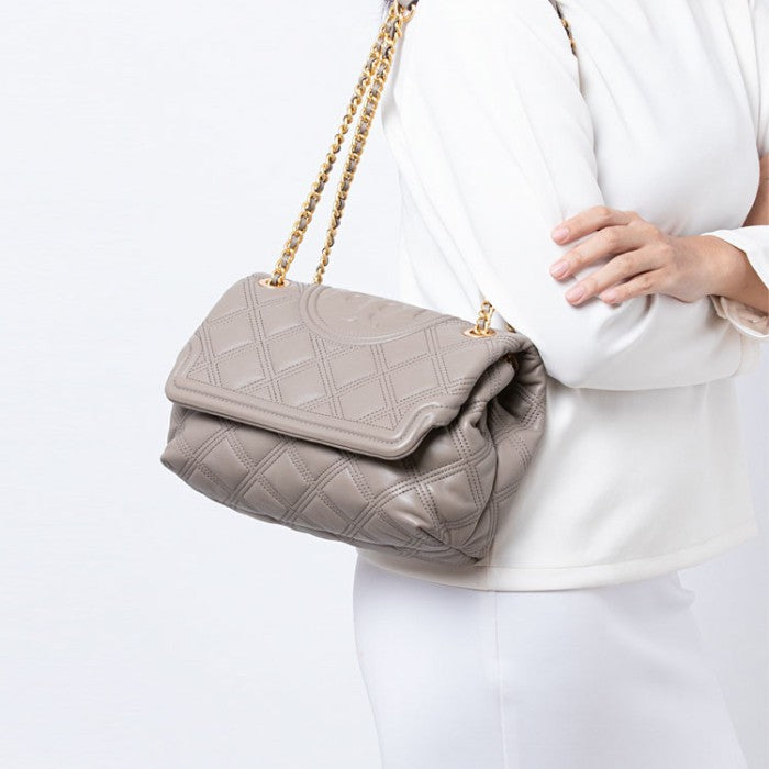 Tory Burch-Fleming Soft tote Grey heron