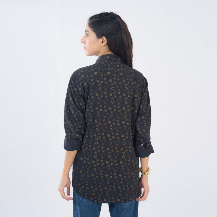 VYBE- Casual Shirts Printed Black