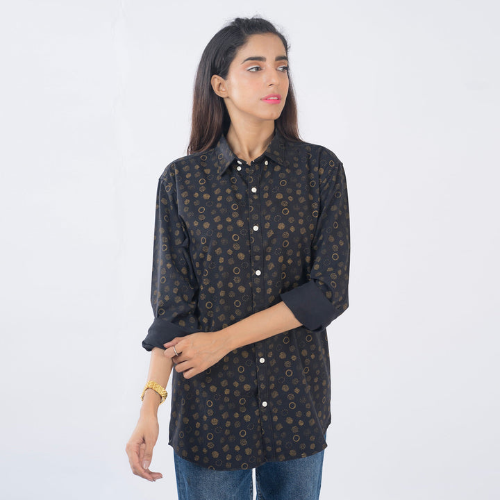 VYBE- Casual Shirts Printed Black