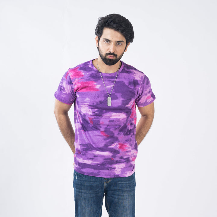 VYBE- T-Shirt-Purple Tye & Die-S