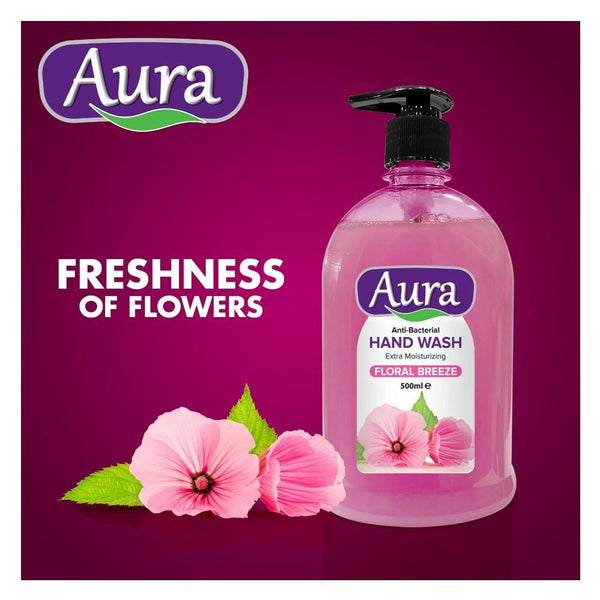 Aura- Hand Wash Floral Breeze Pink 500ml