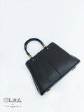 Chattels by M Katlynne Leather Bag- Black