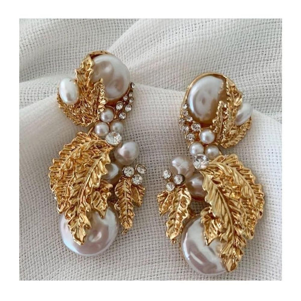 Jewels By Noor- Baroque pearl earrings