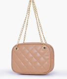 RTW - Beige quilted rectangle cross-body bag