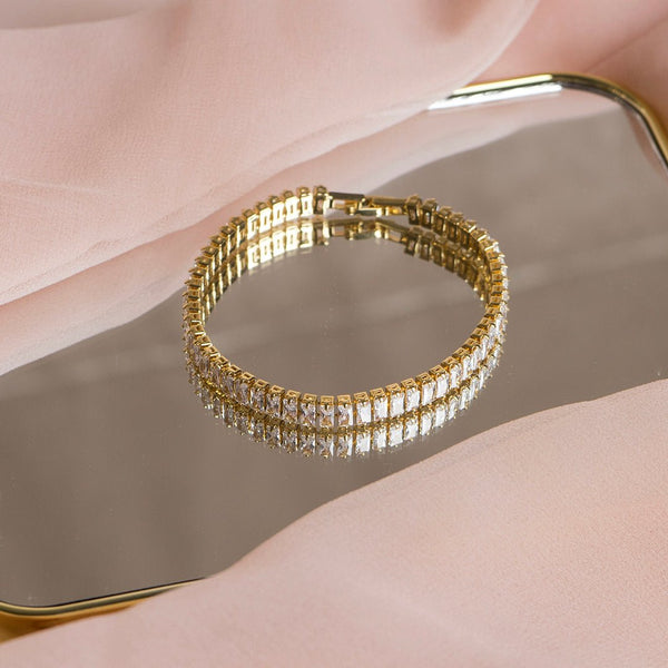 Shein- Diamond Golden Bracelet