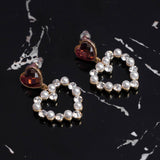 Shein- Pearl Heart Shaped Earring