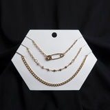 Shein- layered Pin Necklace