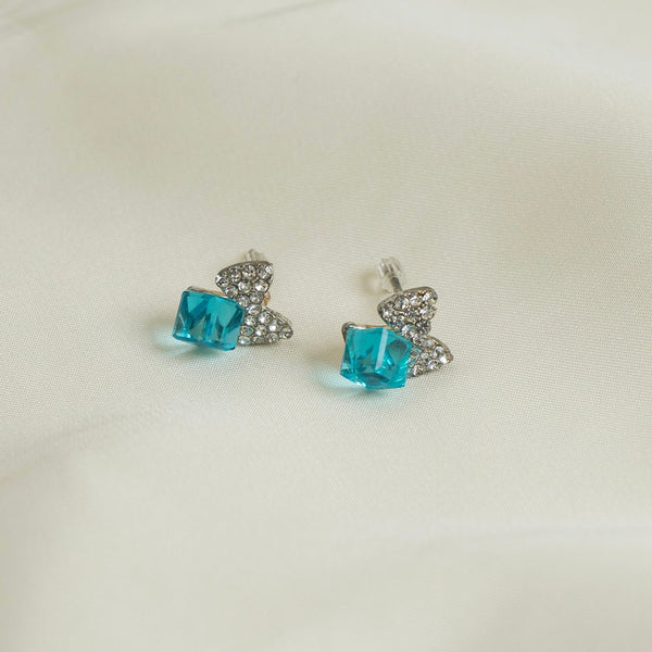 Shein- Blue Bow Studs