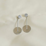 Shein- Metal Drop Earrings silver