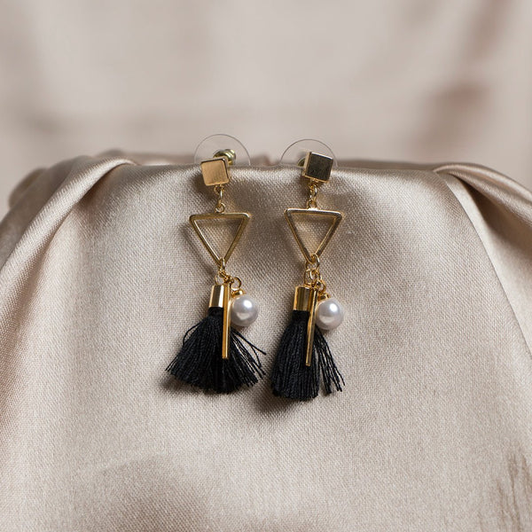 Shein- Triangle Tassel Earrings