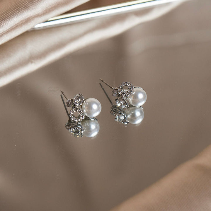 Shein- Silver Pearl Studs