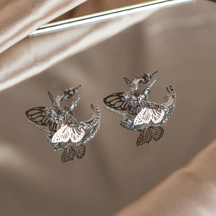 Shein- Butterfly Silver Couff Earrings