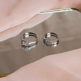Shein- Silver Diamond  Ring