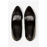 Next- Almond Toe Court Shoes- Black