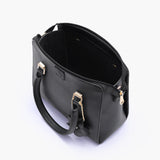 RTW - Black handbag with flower charm