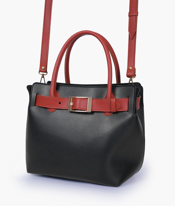 RTW - Black handbag with front buckle