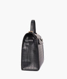 RTW - Black top-handle crocodile mini bag