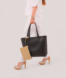 RTW - Black tote bag with detachable pouch