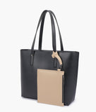 RTW - Black tote bag with detachable pouch