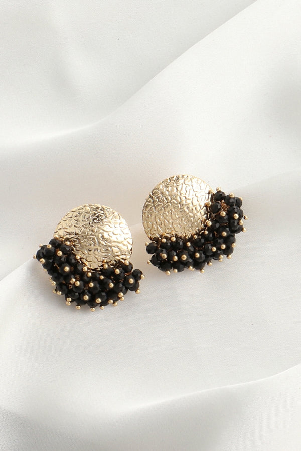 Keshia- Bon Black Beaded Stud