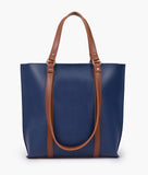 RTW - Blue and brown double-handle tote bag