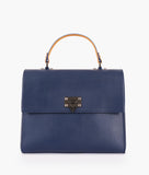 RTW - Blue flap-over top-handle bag