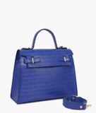 RTW - Blue top-handle crocodile mini bag