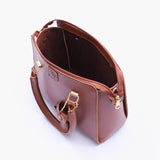 RTW - Brown handbag with flower charm