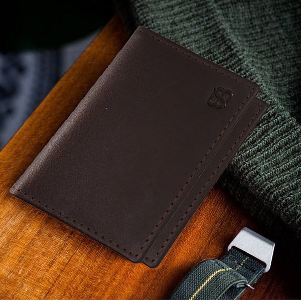 Hope Care- Premium Brown Folding Card Case