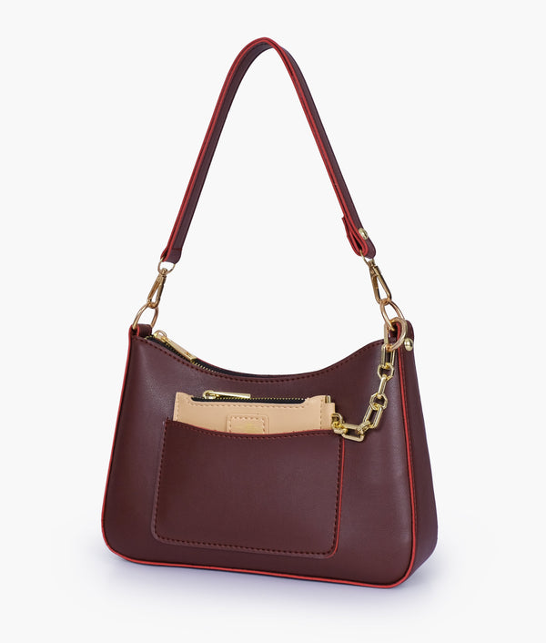 RTW - Burgundy hobo evening bag