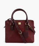 Burgundy mini duffle bag