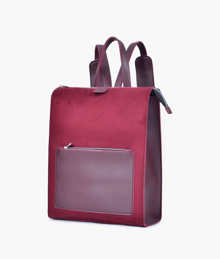 RTW Burgundy suede adventure backpack