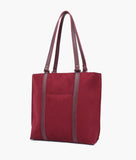 RTW - Burgundy suede double-handle tote bag