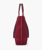 RTW - Burgundy suede double-handle tote bag