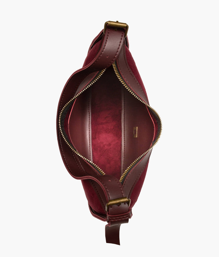 RTW - Burgundy suede hobo bag