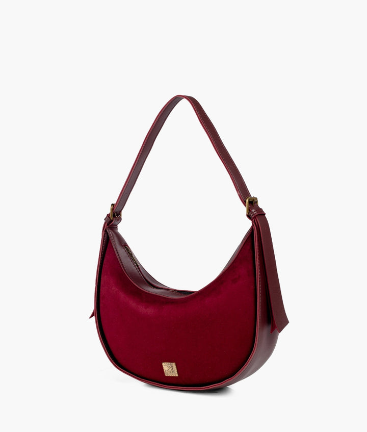 RTW - Burgundy suede hobo bag