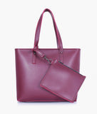 RTW - Burgundy tote bag with detachable pouch