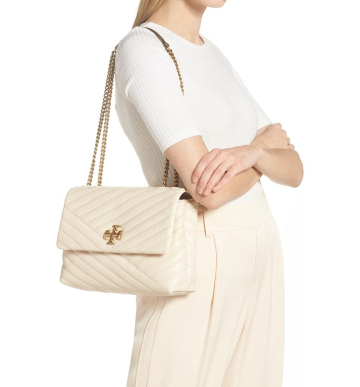 Tory Burch-Kira Chevron convertible New Ivory