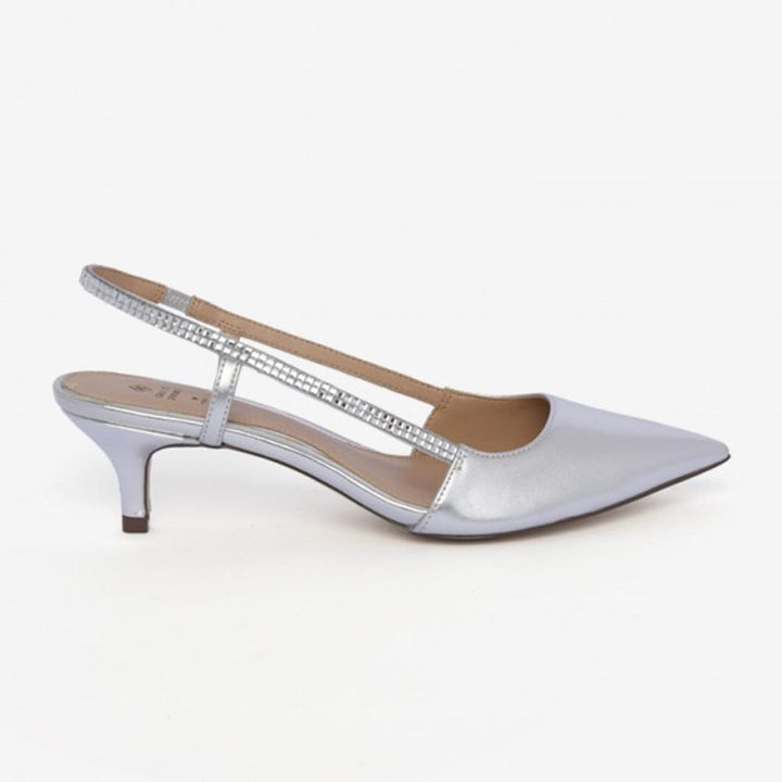 Call It Spring- Kestral Shoes Mid Heels - Silver