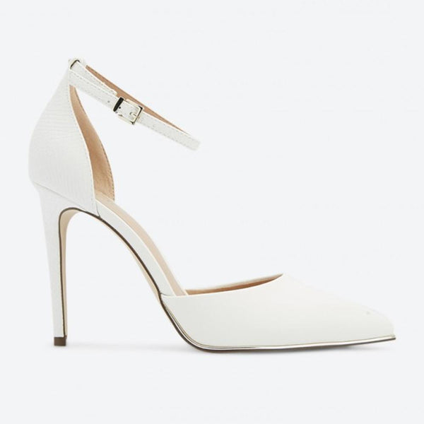 Call It Spring- Iconis Ankle Strap Pumps - White 30014001-Iconis