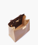 RTW - Coffee front lock top-handle mini bag