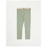 Lefties- Chinos With Braided Belt- Olive